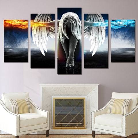 Angel With Wings Devil Girl Wall Decor Art - CozyArtDecor