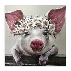 Bristle Pig Wreath Flower Crown Wall Art Decor