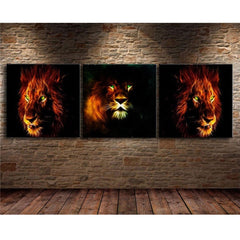 Abstract Lion Head Wall Art Decor Canvas Print - CozyArtDecor