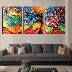 Abstract Color Tree Wall Art Decor Canvas Prints - CozyArtDecor