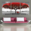 Image of Red Tree Art Scenery Wall Art Canvas Print Decor - CozyArtDecor