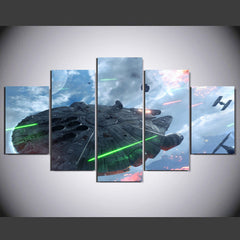 Millennium Falcon Painting - Star Wars Wall Art Canvas Decor - CozyArtDecor