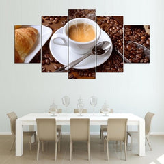 Steaming Coffee Cup drinks Wall Art Decor - CozyArtDecor