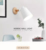 Image of Wooden Wall Lights Sconce Modern Lamp Steering Head E27 Home Decor - CozyArtDecor