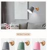 Image of Wooden Wall Lights Sconce Modern Lamp Steering Head E27 Home Decor - CozyArtDecor