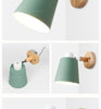 Image of Wooden Wall Lights Sconce Modern Lamp Steering Head E27 Home Decor - CozyArtDecor