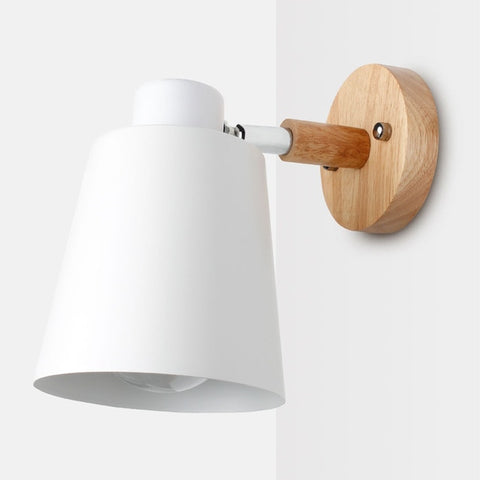 Wooden Wall Lights Sconce Modern Lamp Steering Head E27 Home Decor - CozyArtDecor