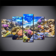 Underwater ocean coral reef colorful Wall Art Decor - CozyArtDecor