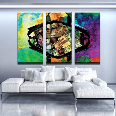 Abstract Money Bag Wall Art Decor Canvas Printing