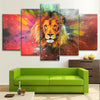 Image of Abstract Wild Lion Galaxy Wall Art Decor Canvas Printing