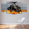 Image of Apache Attack Helicopter Wall Art Decor Canvas Printing