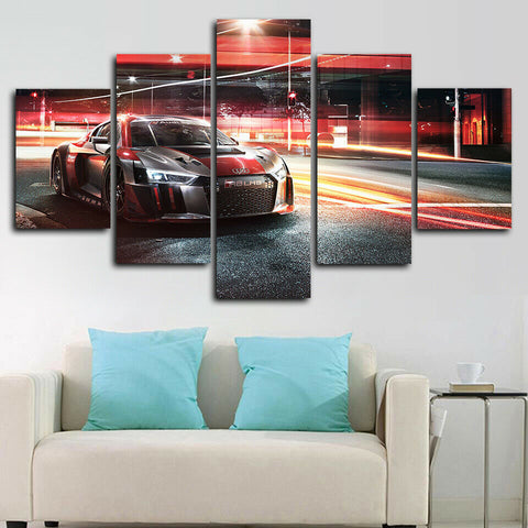 Audi R8 LMS Racing Sports Car Wall Art Decor Canvas Printing