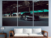 Image of Black Audi R8 Sports Car Wall Art Decor Canvas Printing