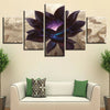 Image of Black Lotus Flower Magic Wall Art Decor Canvas Printing