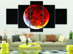 Blood Full Moon Wall Art Decor Canvas Printing