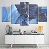 Image of Blue Abstract Marbling Luxury Wall Art Decor Canvas Printing