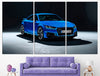 Image of Blue Audi Car Wall Art Decor Canvas Printing