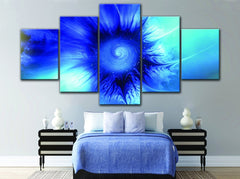 Blue Explosion Abstract Wall Art Decor Canvas Printing