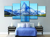 Image of Blue Lake Snow Mountain Wall Art Decor Canvas Printing