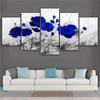 Image of Blue Poppy Flowering Wall Art Decor Canvas Printing