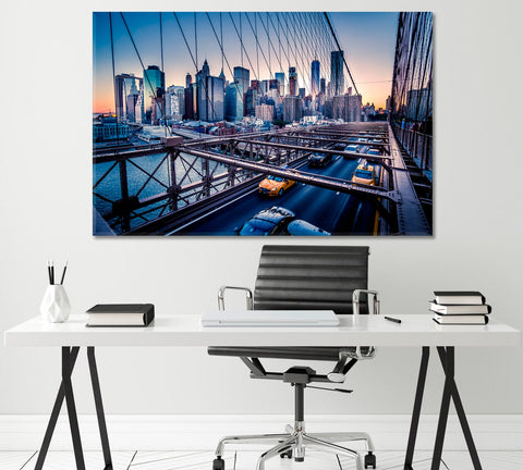 Brooklyn Bridge City View Wall Art Canvas Printing Decor-1Panel