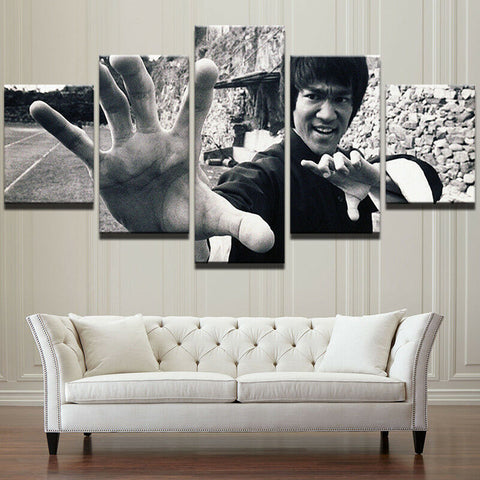 Bruce Lee Kung Fu Wall Art Decor Canvas Printing