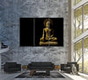Image of Buddha Meditation Wall Art Decor Canvas Printing-3Panels