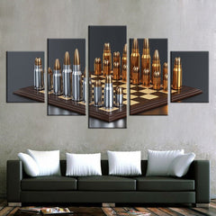Bullets Chess Game Wall Art Decor Canvas Printing
