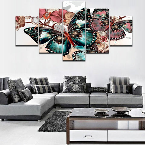 Butterfly Colorful Wall Art Decor Canvas Printing