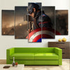 Image of Captain America With Thor Hammer Wall Art Decor Canvas Printing