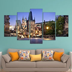 Charles Bridge in Prague Wall Art Decor Canvas Printing