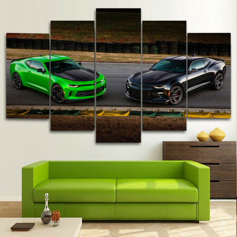 Chevrolet Camaro Hot Muscle Cars Wall Art Decor Canvas Printing