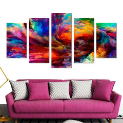 Clouds Colorful Abstract Art Wall Art Decor Canvas Printing