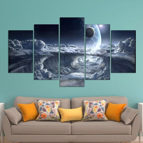 Clouds on the Planet Wall Art Decor Canvas Printing