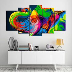 Colorful Elephant Abstract Wall Art Decor Canvas Printing