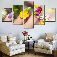 Colorful Nail Art Beauty Wall Art Decor Canvas Printing