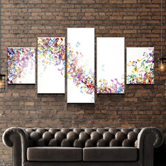Colorful Notes Music Wall Art Decor Canvas Printing