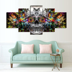 Colorful Skull Wall Art Decor Canvas Printing