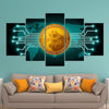 Image of Cryptocurrency Bitcoin Wall Art Decor Canvas Printing