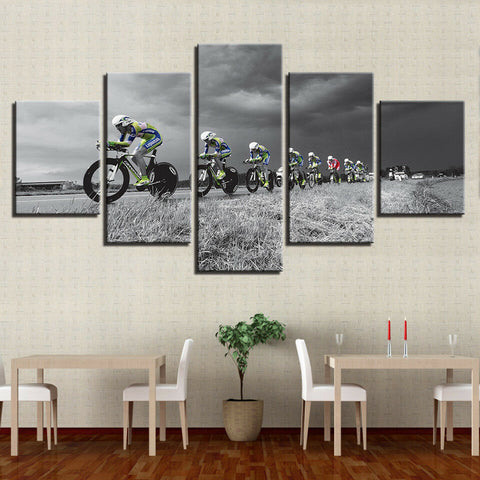 Cycling Race Mountain Bike Wall Art Decor Canvas Printing