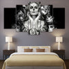 Image of Day Of The Dead Sugar Skull Face Halloween Wall Art Decor Canvas Printing