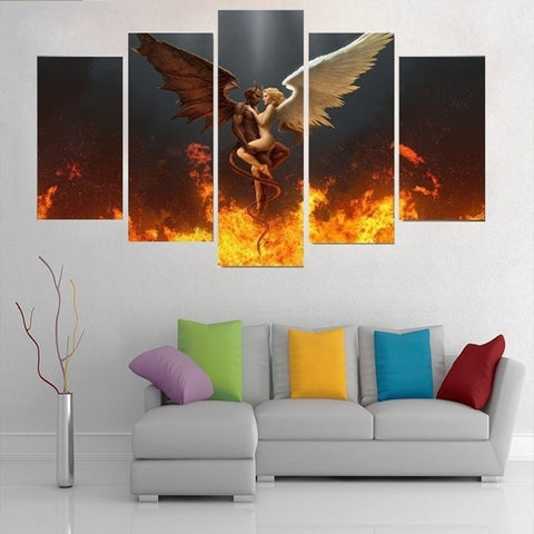 Devil and Angel Wall Art Decor Canvas Printing