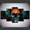 Image of Digital Skull Halloween Wall Art Decor Canvas Printing