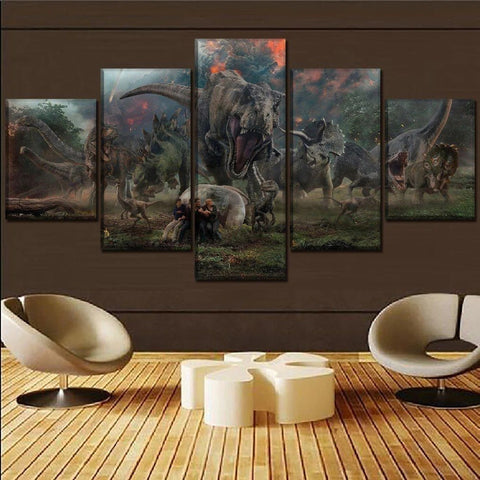 Dinosaur T-Rex Jurassic Wall Art Decor Canvas Printing