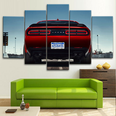 Dodge Challenger SRT Wall Art Decor Canvas Printing