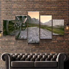 Downhill Mountain Wall Art Decor Canvas Printing