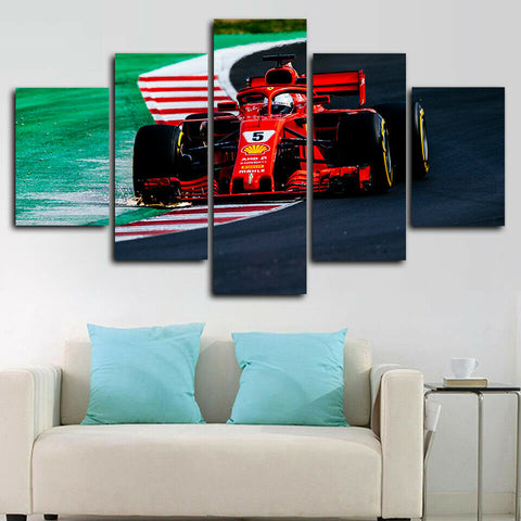 F1 Formula One Ferrari Car Wall Art Decor Canvas Printing