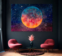 Fantasy Moon Modern Wall Art Canvas Printing Decor-1Panel