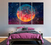 Image of Fantasy Moon Modern Wall Art Decor Canvas Printing-3Panels