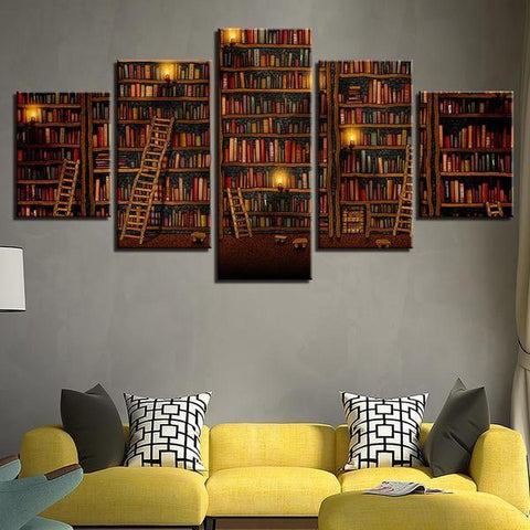 Fantasy Study Library Book Wall Art Decor Canvas Printing